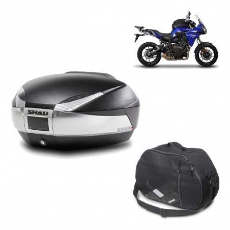 SHAD Baul trasero + herraje montaje bolsa interna SH48 TITANIUM PREMIUM KIT-186145