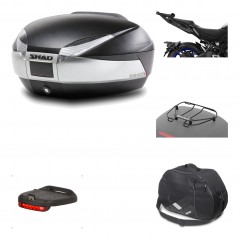 SHAD Baul trasero + herraje montaje accesorios SH48 TITANIUM PREMIUM KIT-186446