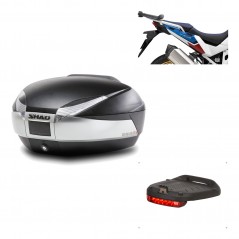 SHAD Baul trasero + herraje montaje luz de freno SH48 TITANIUM PREMIUM KIT-186496