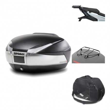 SHAD Baul trasero + herraje montaje accesorios SH48 TITANIUM PREMIUM KIT-186397