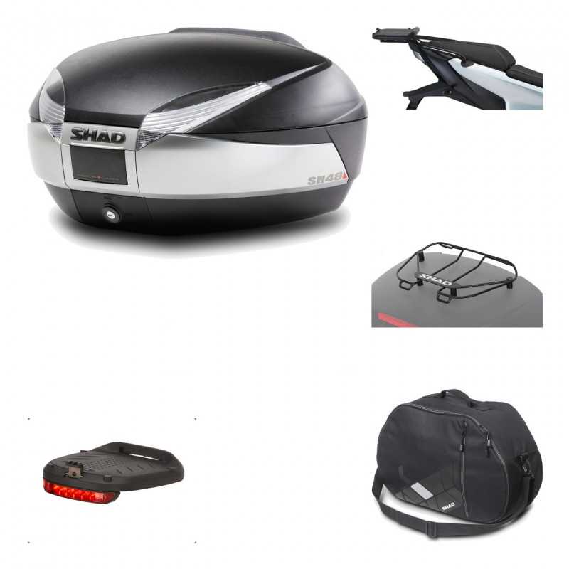 SHAD Baul trasero + herraje montaje accesorios SH48 TITANIUM PREMIUM KIT-186398