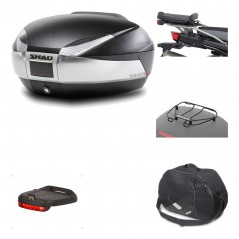 SHAD Baul trasero + herraje montaje accesorios SH48 TITANIUM PREMIUM KIT-186350