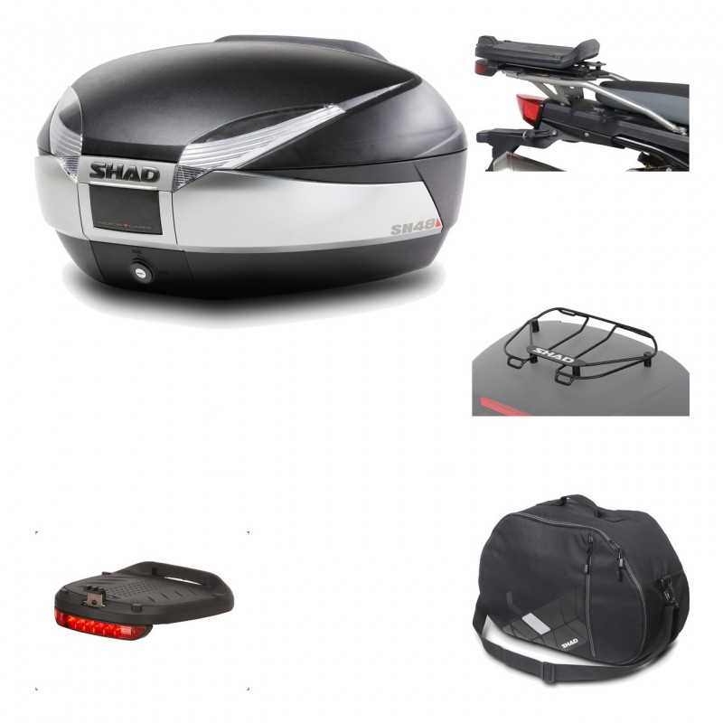 SHAD Baul trasero + herraje montaje accesorios SH48 TITANIUM PREMIUM KIT-186350