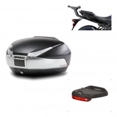 SHAD Baul trasero + herraje montaje luz de freno SH48 TITANIUM PREMIUM KIT-186352