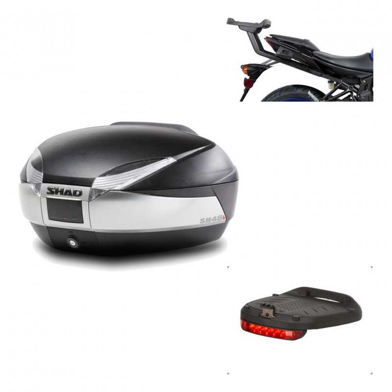 SHAD Baul trasero + herraje montaje luz de freno SH48 TITANIUM PREMIUM KIT-186352