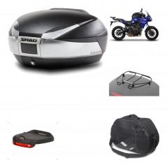 SHAD Baul trasero + herraje montaje accesorios SH48 TITANIUM PREMIUM KIT-186150