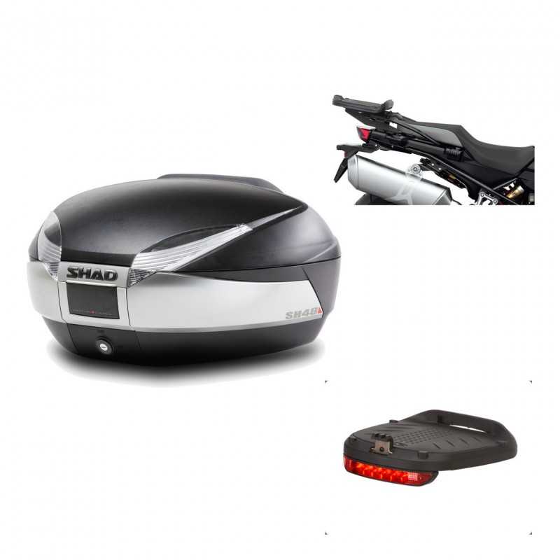 SHAD Baul trasero + herraje montaje luz de freno SH48 TITANIUM PREMIUM KIT-186400