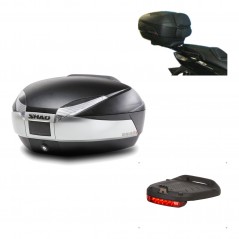 SHAD Baul trasero + herraje montaje luz de freno SH48 TITANIUM PREMIUM KIT-186552