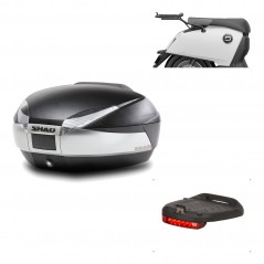 SHAD Baul trasero + herraje montaje luz de freno SH48 TITANIUM PREMIUM KIT-186600