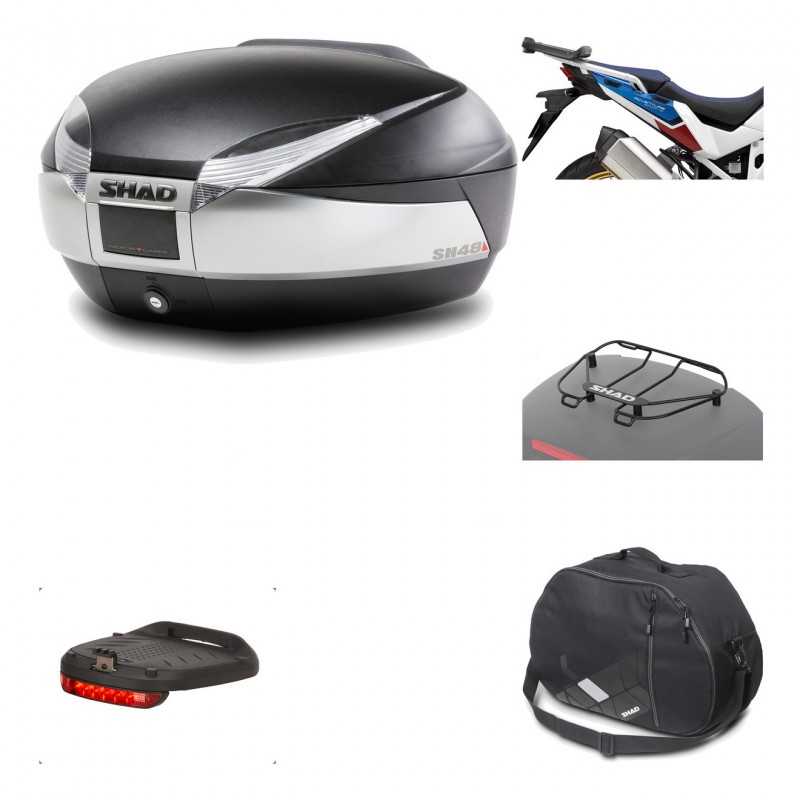 SHAD Baul trasero + herraje montaje accesorios SH48 TITANIUM PREMIUM KIT-186502