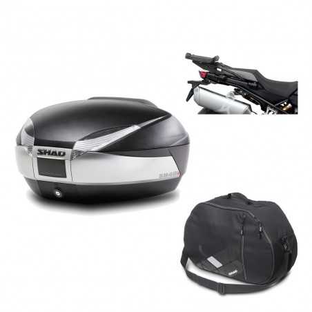 SHAD Baul trasero + herraje montaje bolsa interna SH48 TITANIUM PREMIUM KIT-186401