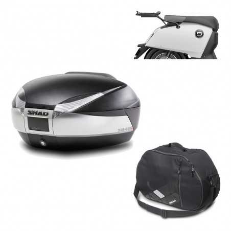 SHAD Baul trasero + herraje montaje bolsa interna SH48 TITANIUM PREMIUM KIT-186601