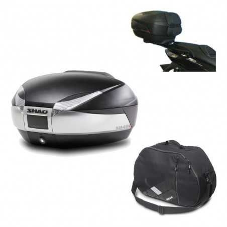 SHAD Baul trasero + herraje montaje bolsa interna SH48 TITANIUM PREMIUM KIT-186553