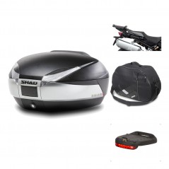 SHAD Baul trasero + herraje montaje accesorios SH48 TITANIUM PREMIUM KIT-186402