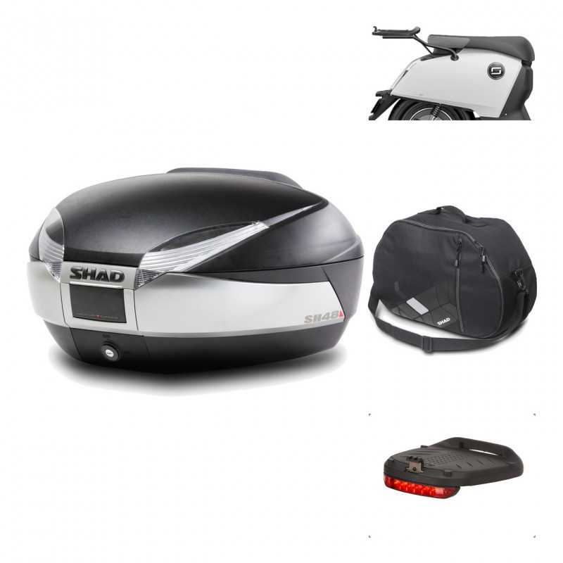 SHAD Baul trasero + herraje montaje accesorios SH48 TITANIUM PREMIUM KIT-186602