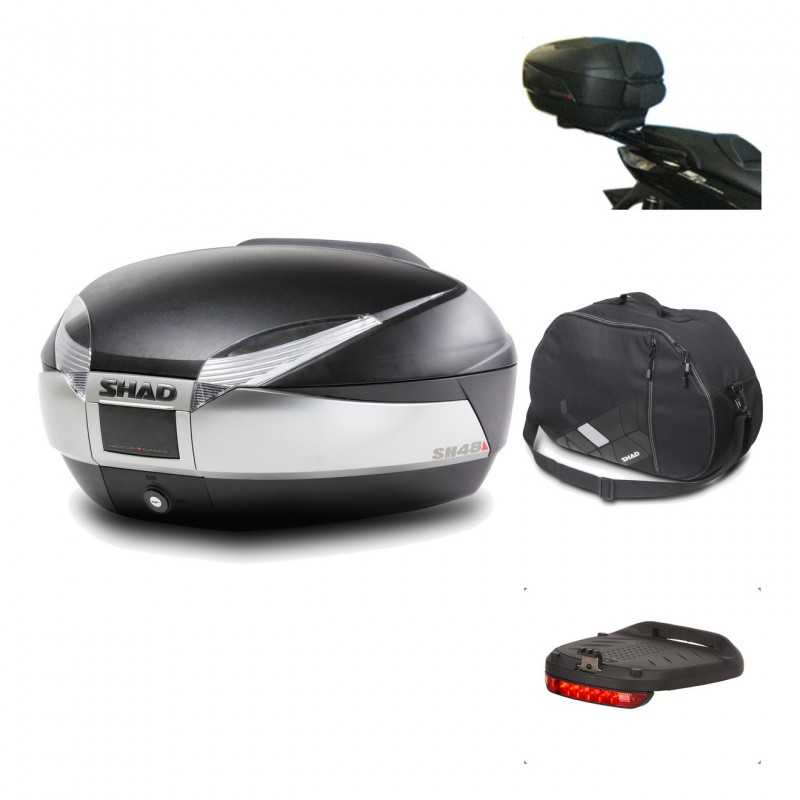 SHAD Baul trasero + herraje montaje accesorios SH48 TITANIUM PREMIUM KIT-186554