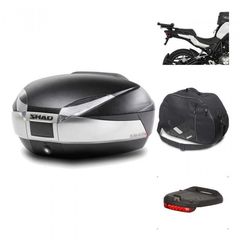 SHAD Baul trasero + herraje montaje accesorios SH48 TITANIUM PREMIUM KIT-186154