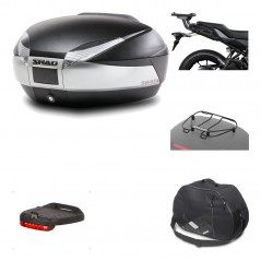 SHAD Baul trasero + herraje montaje accesorios SH48 TITANIUM PREMIUM KIT-186454