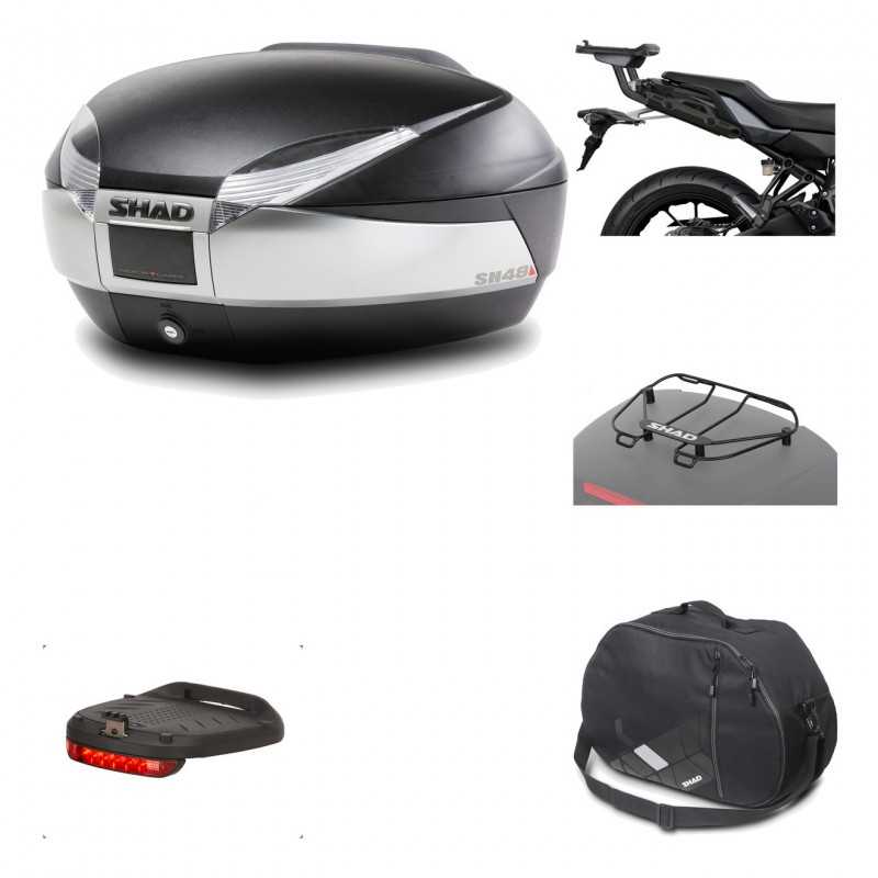 SHAD Baul trasero + herraje montaje accesorios SH48 TITANIUM PREMIUM KIT-186454