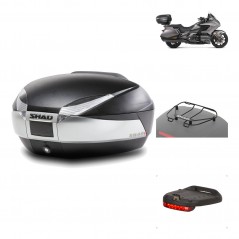 SHAD Baul trasero + herraje montaje accesorios SH48 TITANIUM PREMIUM KIT-186308