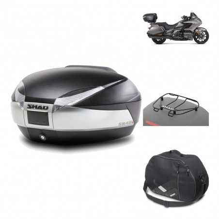 SHAD Baul trasero + herraje montaje accesorios SH48 TITANIUM PREMIUM KIT-186309