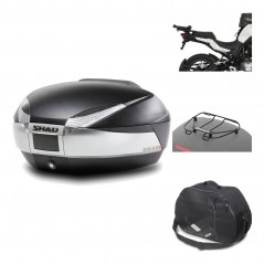 SHAD Baul trasero + herraje montaje accesorios SH48 TITANIUM PREMIUM KIT-186157