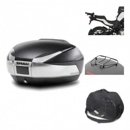 SHAD Baul trasero + herraje montaje accesorios SH48 TITANIUM PREMIUM KIT-186157