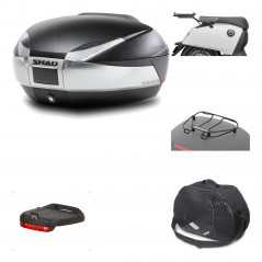 SHAD Baul trasero + herraje montaje accesorios SH48 TITANIUM PREMIUM KIT-186606