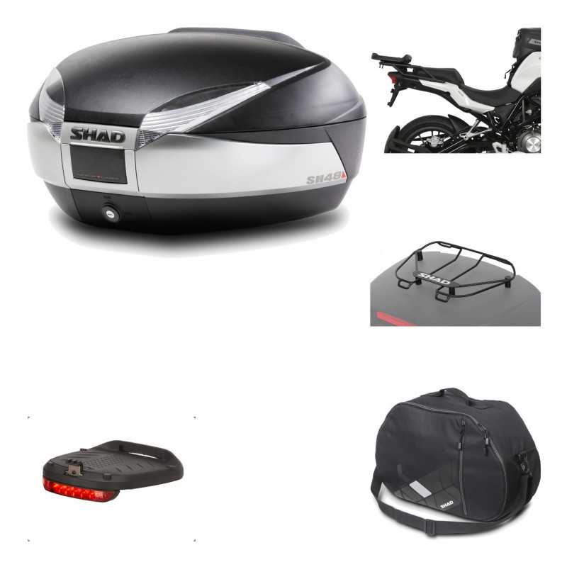 SHAD Baul trasero + herraje montaje accesorios SH48 TITANIUM PREMIUM KIT-186158