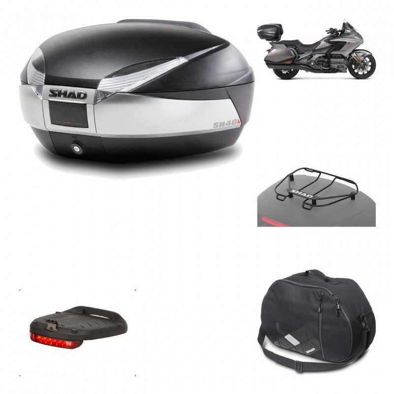 Rear trunk + mounting hardware + accessories  SH48 TITANIUM PREMIUM
