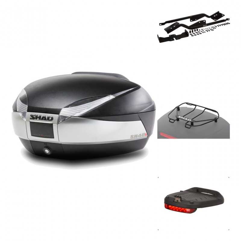 SHAD Baul trasero + herraje montaje accesorios SH48 TITANIUM PREMIUM KIT-186212