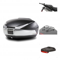 SHAD Baul trasero + herraje montaje accesorios SH48 TITANIUM PREMIUM KIT-186260