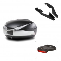 SHAD Baul trasero + herraje montaje luz de freno SH48 TITANIUM PREMIUM KIT-186560