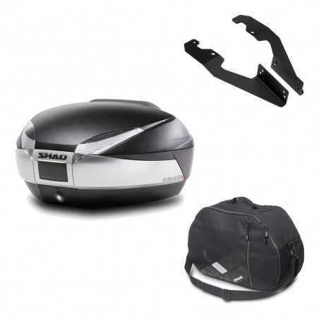 SHAD Baul trasero + herraje montaje bolsa interna SH48 TITANIUM PREMIUM KIT-186561