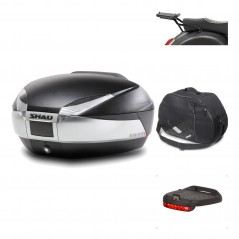 SHAD Baul trasero + herraje montaje accesorios SH48 TITANIUM PREMIUM KIT-186514