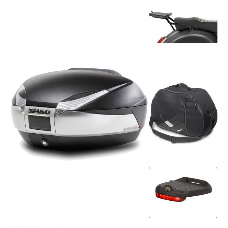 SHAD Baul trasero + herraje montaje accesorios SH48 TITANIUM PREMIUM KIT-186514