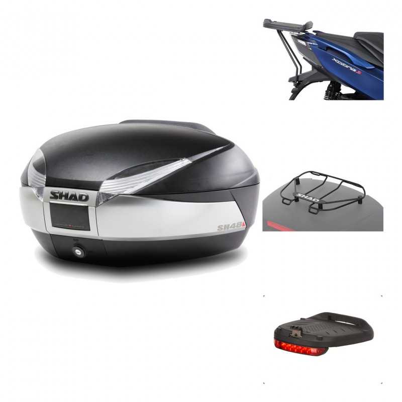 SHAD Baul trasero + herraje montaje accesorios SH48 TITANIUM PREMIUM KIT-186316