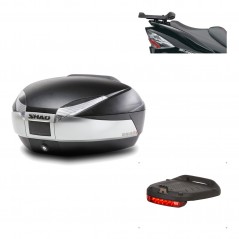 SHAD Baul trasero + herraje montaje luz de freno SH48 TITANIUM PREMIUM KIT-186216