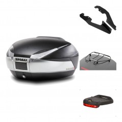 SHAD Baul trasero + herraje montaje accesorios SH48 TITANIUM PREMIUM KIT-186564