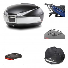 SHAD Baul trasero + herraje montaje accesorios SH48 TITANIUM PREMIUM KIT-186318
