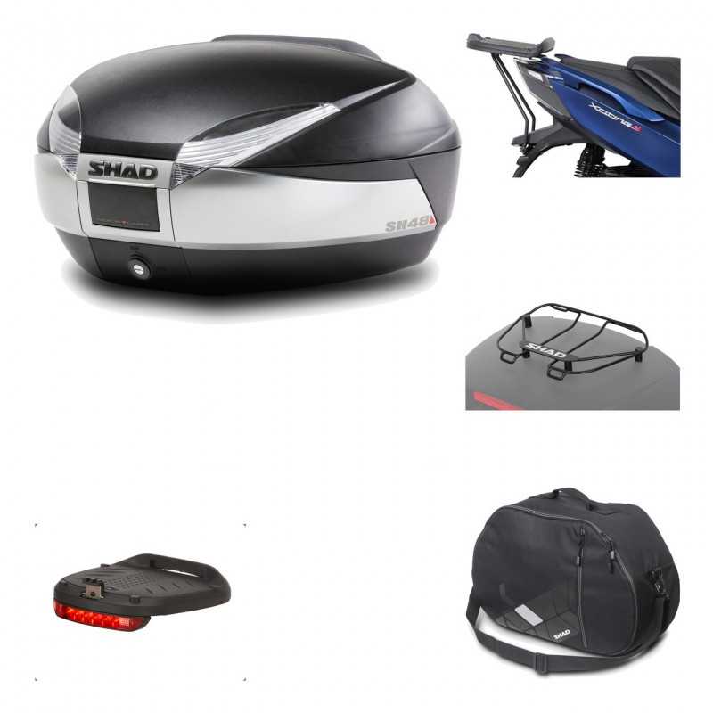 SHAD Baul trasero + herraje montaje accesorios SH48 TITANIUM PREMIUM KIT-186318