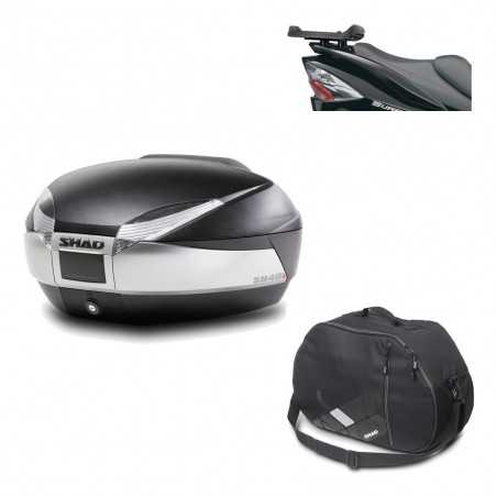 Back trunk + big top fitting + internal bag SH48 TITANIUM PREMIUM