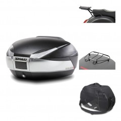 SHAD Baul trasero + herraje montaje accesorios SH48 TITANIUM PREMIUM KIT-186517