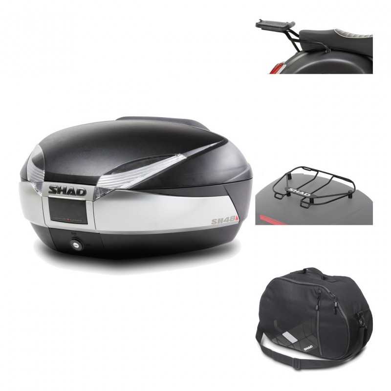 SHAD Baul trasero + herraje montaje accesorios SH48 TITANIUM PREMIUM KIT-186517