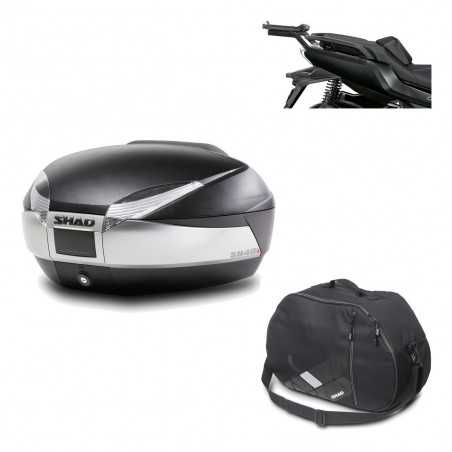 SHAD Baul trasero + herraje montaje bolsa interna SH48 TITANIUM PREMIUM KIT-186465
