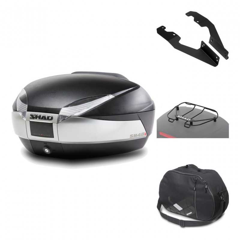 SHAD Baul trasero + herraje montaje accesorios SH48 TITANIUM PREMIUM KIT-186565