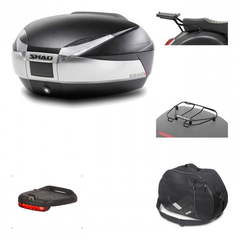 Rear trunk + mounting hardware + accessories  SH48 TITANIUM PREMIUM