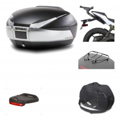 Rear trunk + mounting hardware + accessories  SH48 TITANIUM PREMIUM