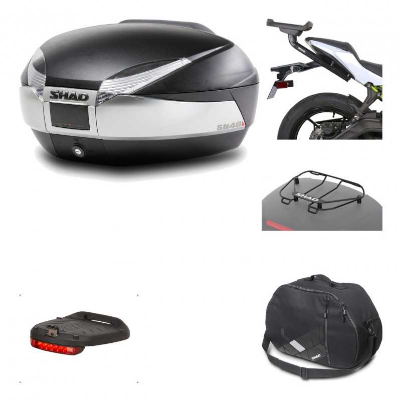 Rear trunk + mounting hardware + accessories  SH48 TITANIUM PREMIUM