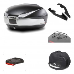 SHAD Baul trasero + herraje montaje accesorios SH48 TITANIUM PREMIUM KIT-186566